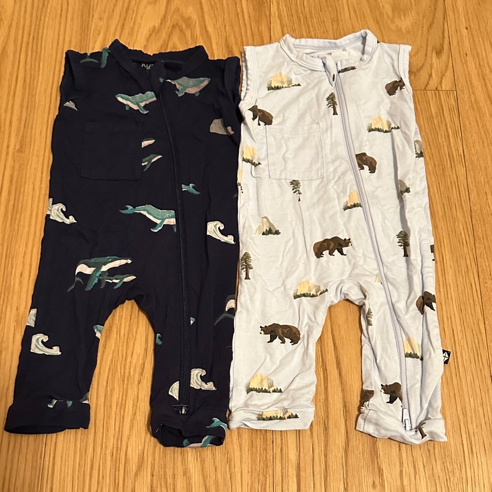 Kyte Baby sleeveless romper set size 3-6mo